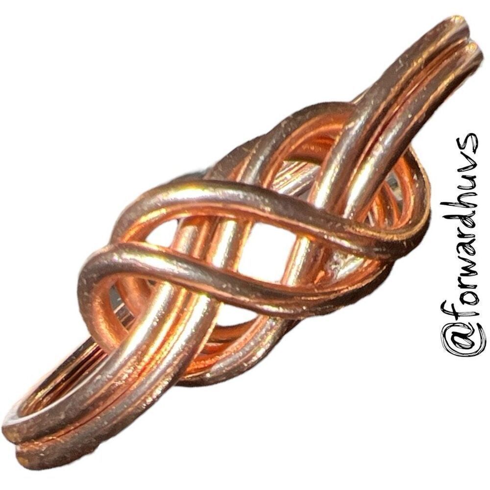Hand Crafted Twisted Copper Cuff Bracelet – Knotted Rope Design